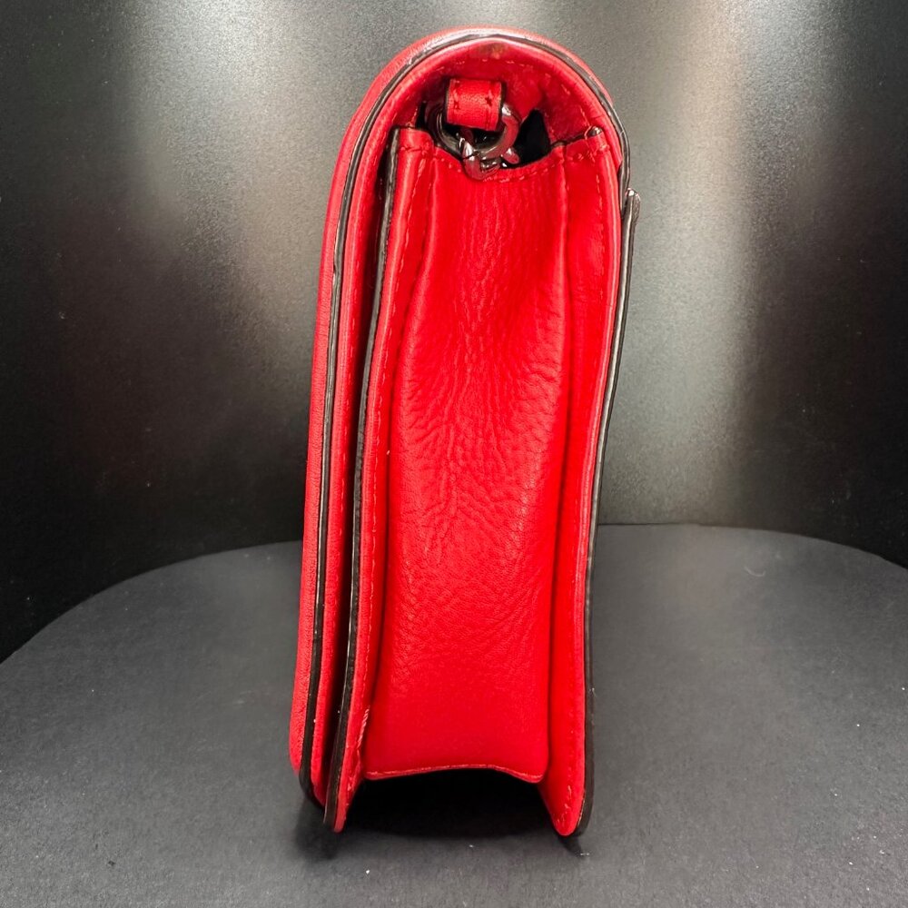 Rebecca Minkoff Small Chevron Quilted Red Love Crossbody - Picture 6 of 7